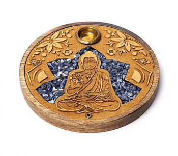 Räucherstäbchen & Kegel Halter Buddha Sodalit